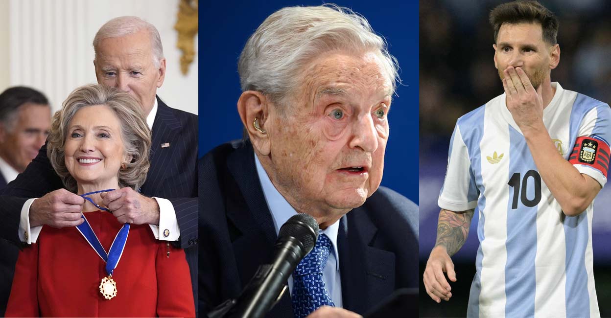 Hillary Clinton Lionel Messi George Soros Receive America S Highest