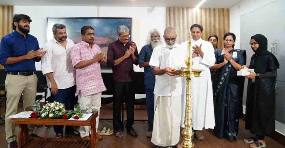 N Somasekharan inaugurates national seminar, 'Beyond Bedtime Stories: Children’s Literature Across Cultures' held at Nirmala College, Muvattupuzha. Photo: Special arrangement