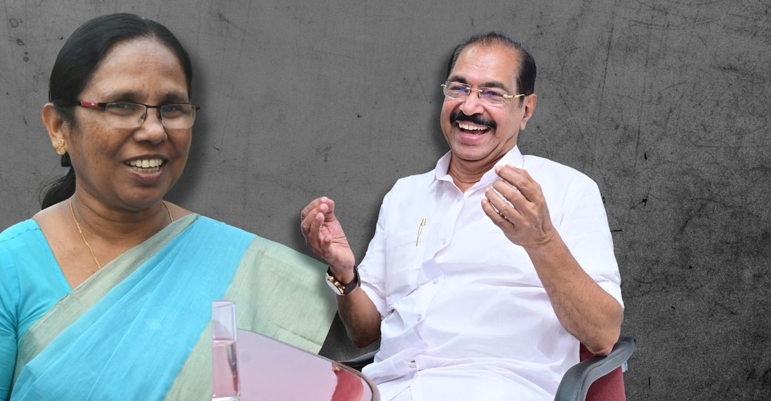 K K Shailaja, Sunny Joseph. Photo:  Onmanorama