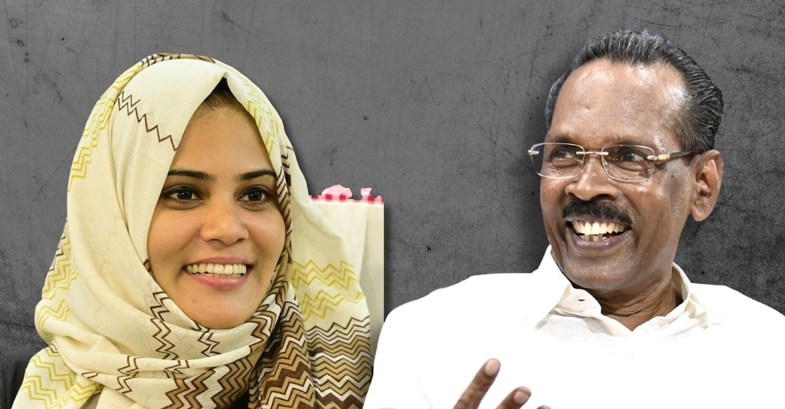 Fathima Thahliya, TP Ramakrishnan. Photo: Onmanorama