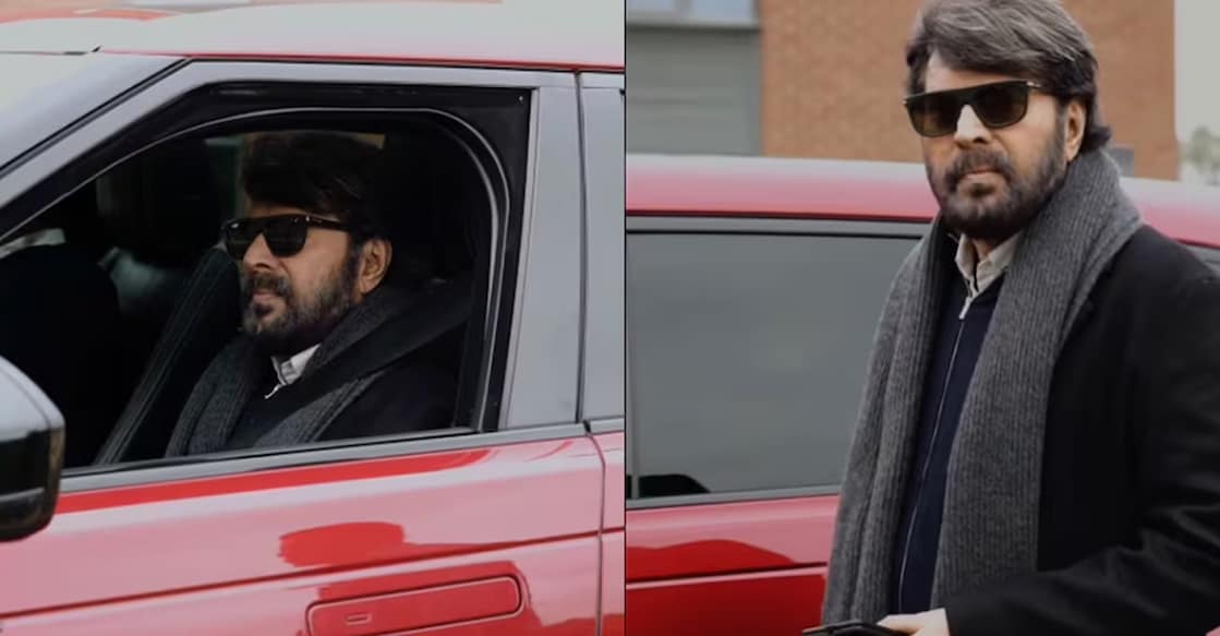 Mammootty arriving on the sets of 'Patriot'. Photo: Instagram/ mammoottykampany