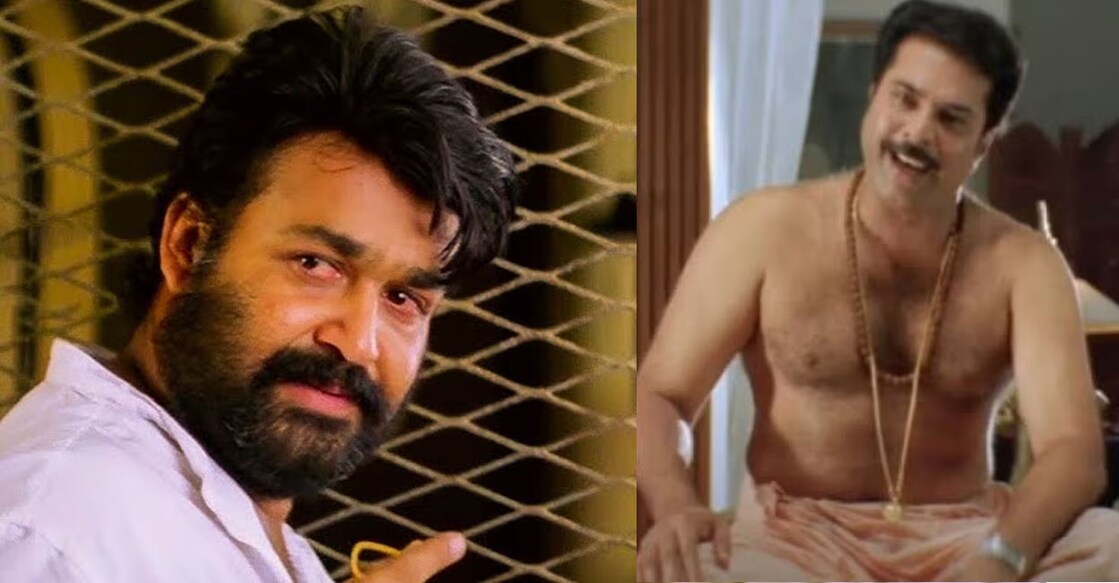 Mohanlal in Summer in Bethlehem, Mammootty as Nandagopal Marar in Narasimham. Photo: Manorama