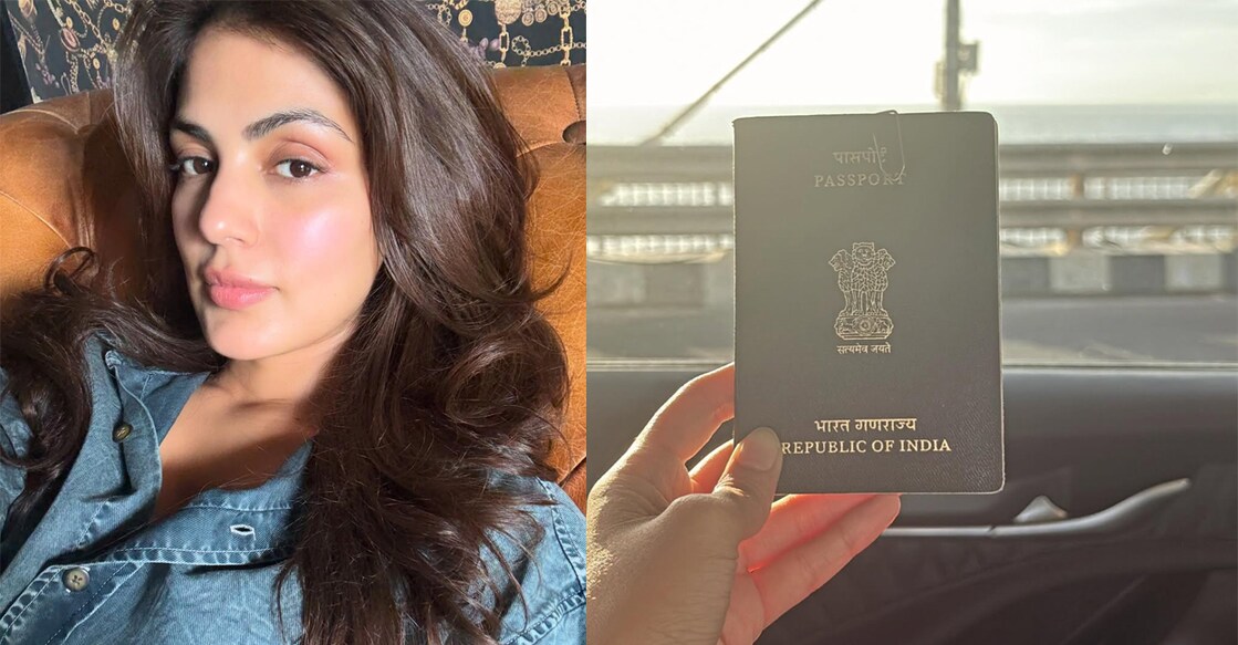 Rhea Chakraborty(L), The photo posted on Instagram. Photo: rhea_chakraborty/Instagram