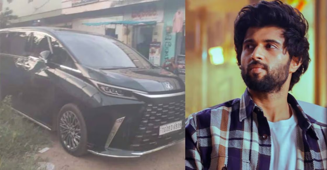 The car involved in the accident, Vijay Deverakonda. Photo: Manorama Online