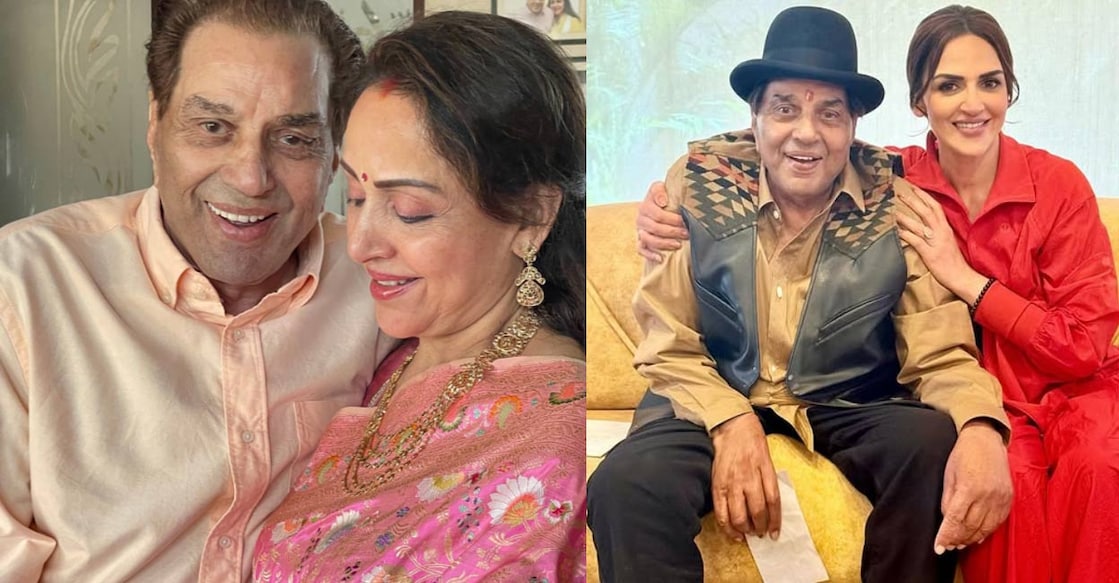 Hema Malini and Dharmendra. Photos: X, Instagram