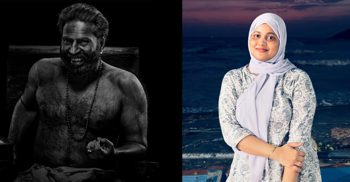 Mammootty in Bramayugam, Shamla Hamza. Photo: Onmanorama, shamla_hamza/Instagram