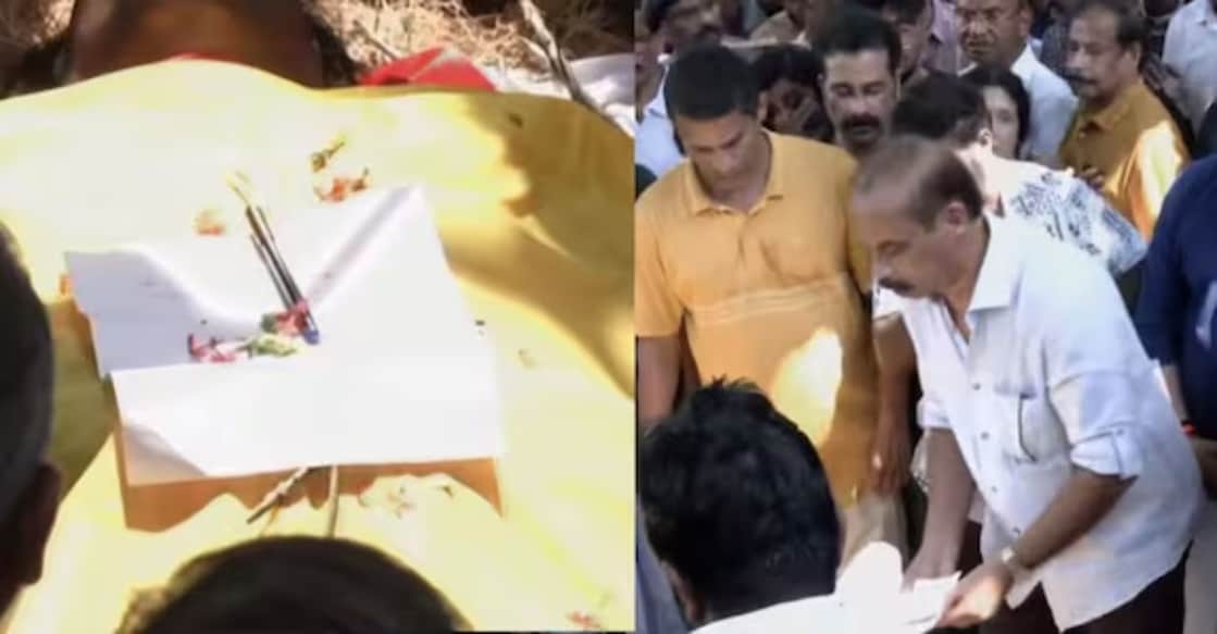 Sreenivasan was laid to rest amid deeply emotional scenes, as family, friends, colleagues, and admirers gathered to bid farewell.  Photo: Facebook