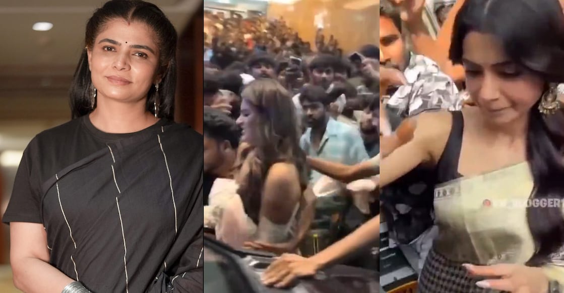 Nidhi Aggarwal and Samantha were mobbed by the crowd in two separate incidents in Hyderabad recently. Photos: Instagram, X