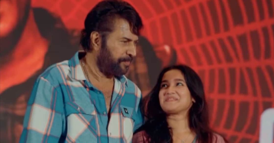 Mammootty and Anikha. Photo: Instagram