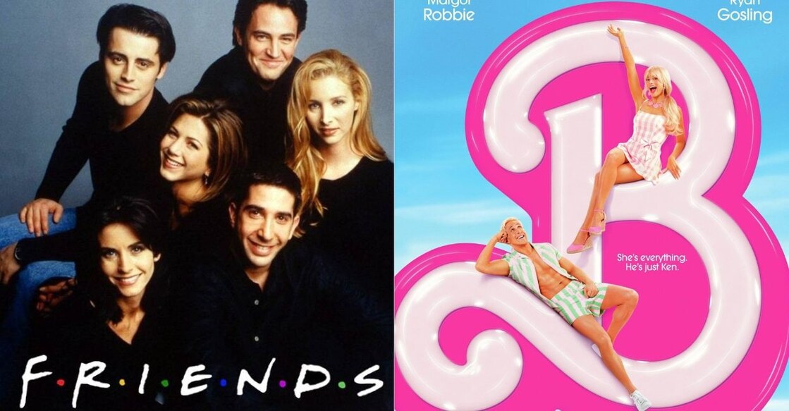 Posters of 'Friends', 'Barbie'. Photo: IMDb