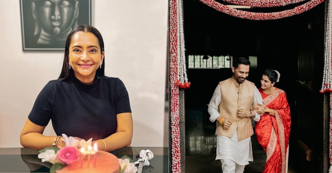 Shhyamali De, Raj and Samantha. Photo: Instagram