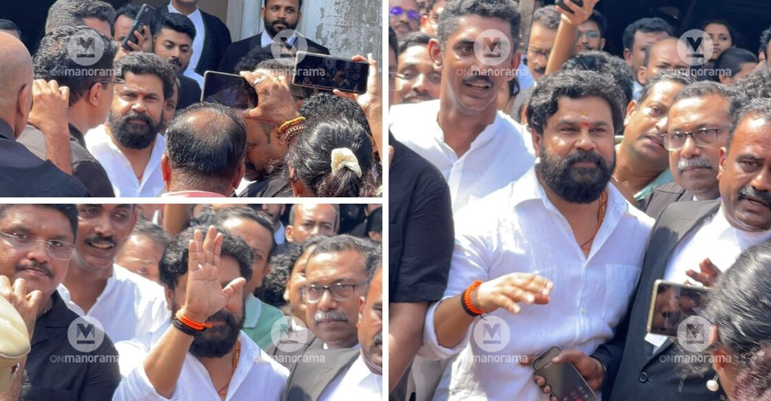Dileep at the Sessions Court premises in Kochi. Photo: Onmanorama
