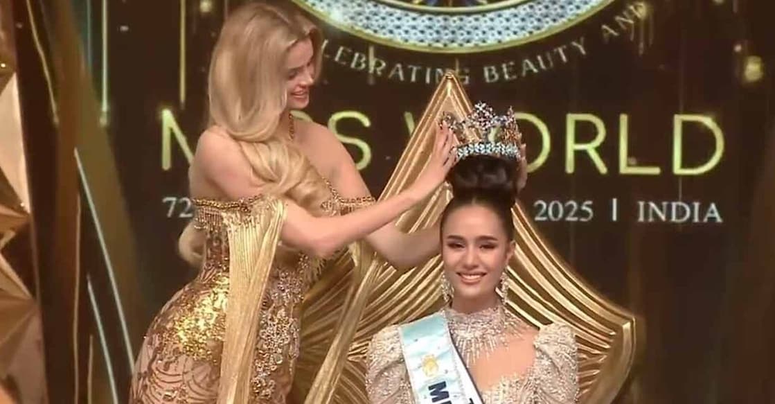 Miss-World-2025 Miss World 2024 Winner Krystyna Pyszková Crowns Opal Suchata Chuangsri of Thailand as the 72A Miss World on Saturday. Photo: Via Manorama Online