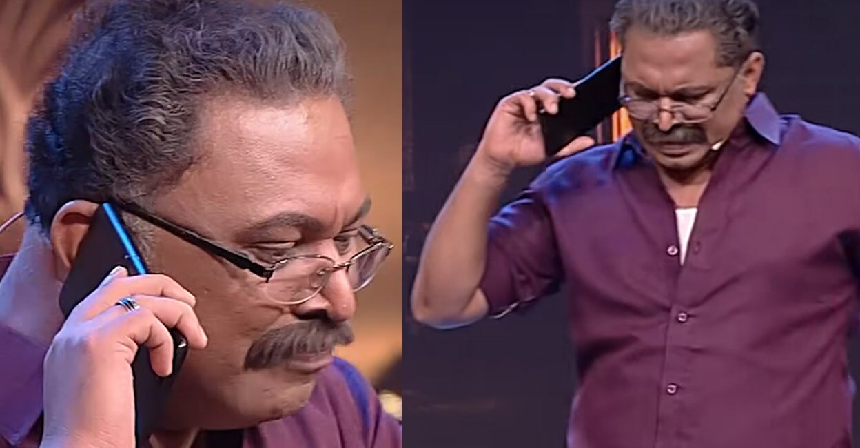 Comedian Pramod as George sir. Photo: Mazhavil Manorama/ YouTube