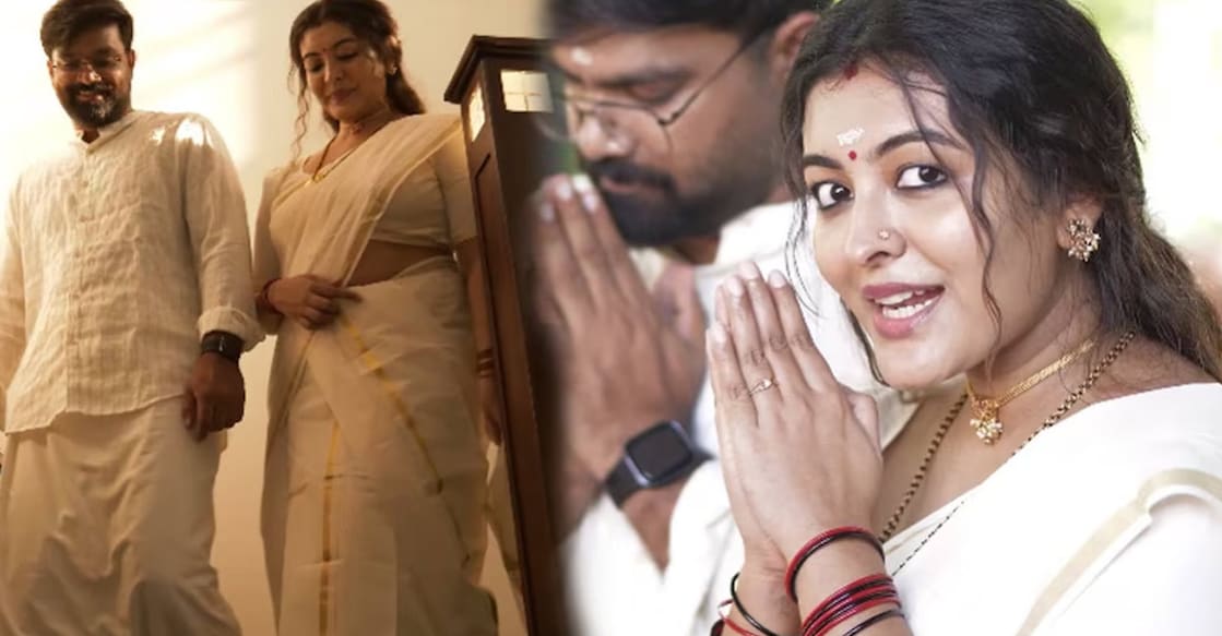 Durga-Krishna-Latest Durga Krishna with her husband Arjun. Photo: YouTube