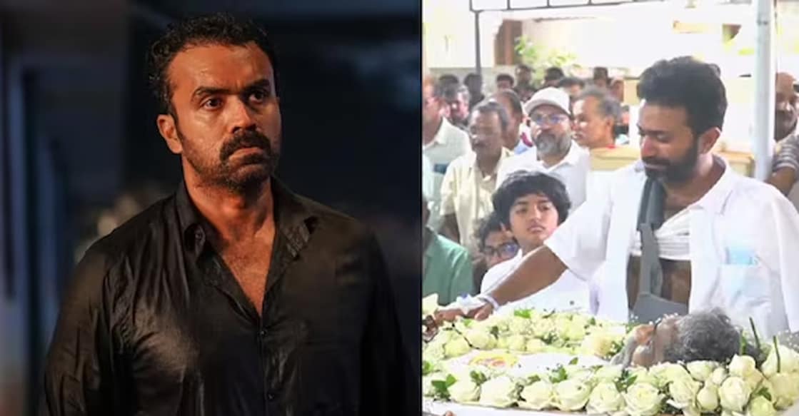 Rony David Raj, Shine Tom Chacko's father's funeral. Photo: Instagram