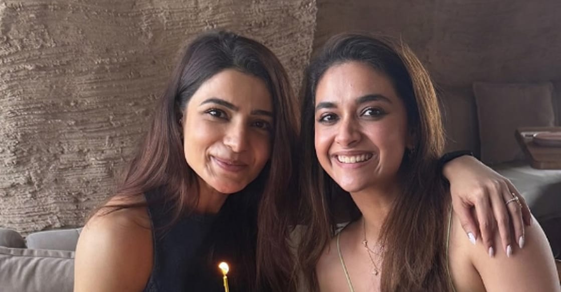keerthy-samantha Fans were happy to see Keerthy Suresh and Samantha together in a while. Photo: Instagram/ samantharuthprabhuoffl