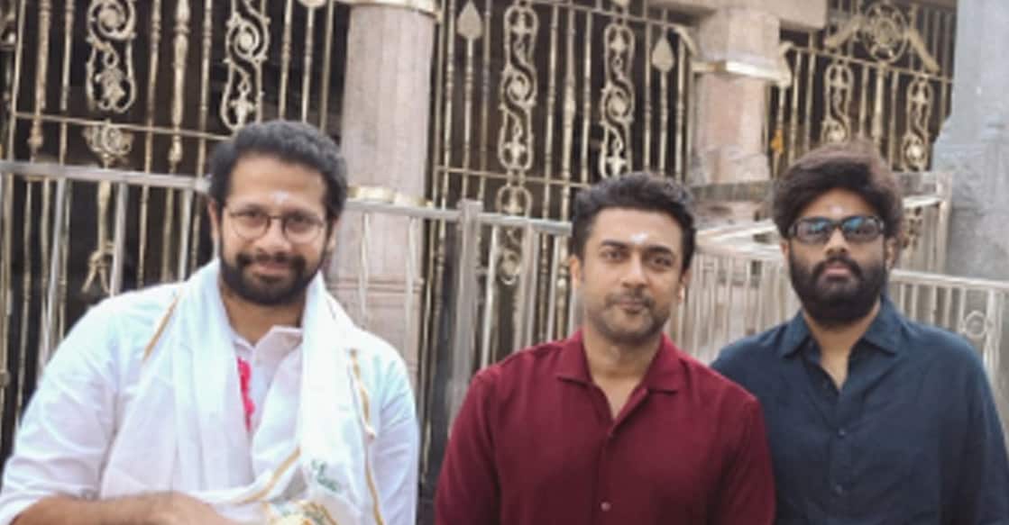 Suriya-Templo Suriya with Venky Atluri. Photo: X/ Sithara Entertainments