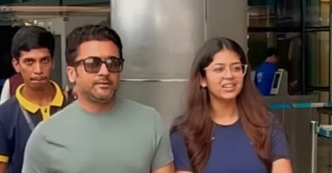 Suriya with his daughter Diya. Photo: X: Jimmy George