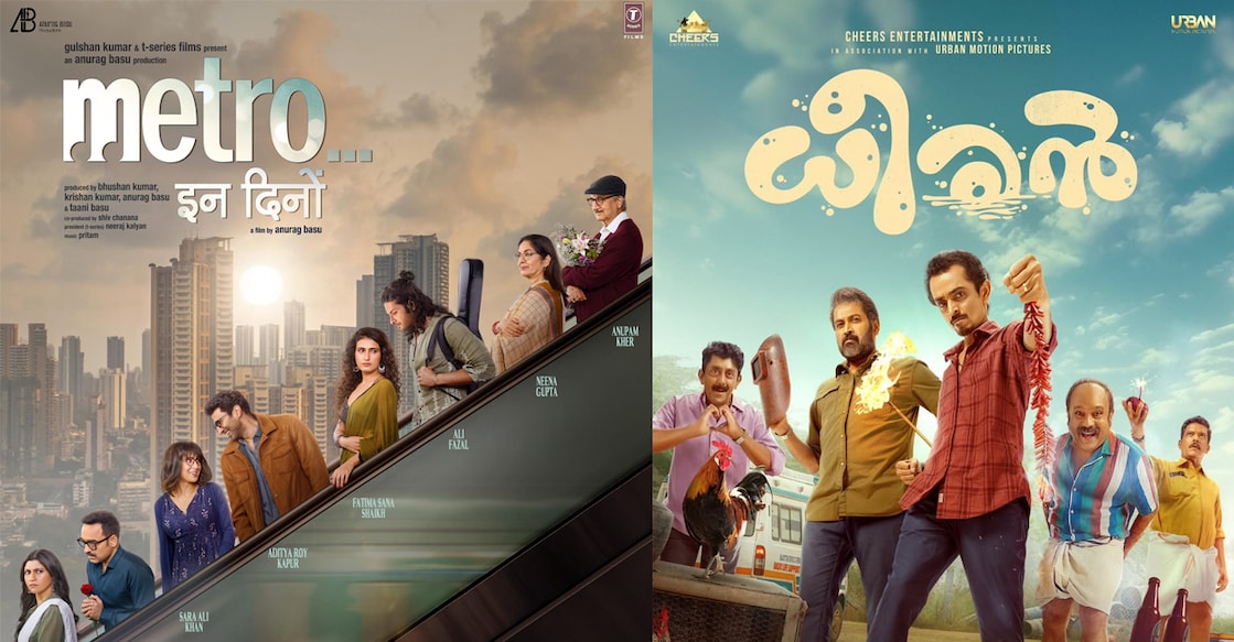 Posters of 'Metro… In Dino' and 'Dheeran'. Photo: IMDb