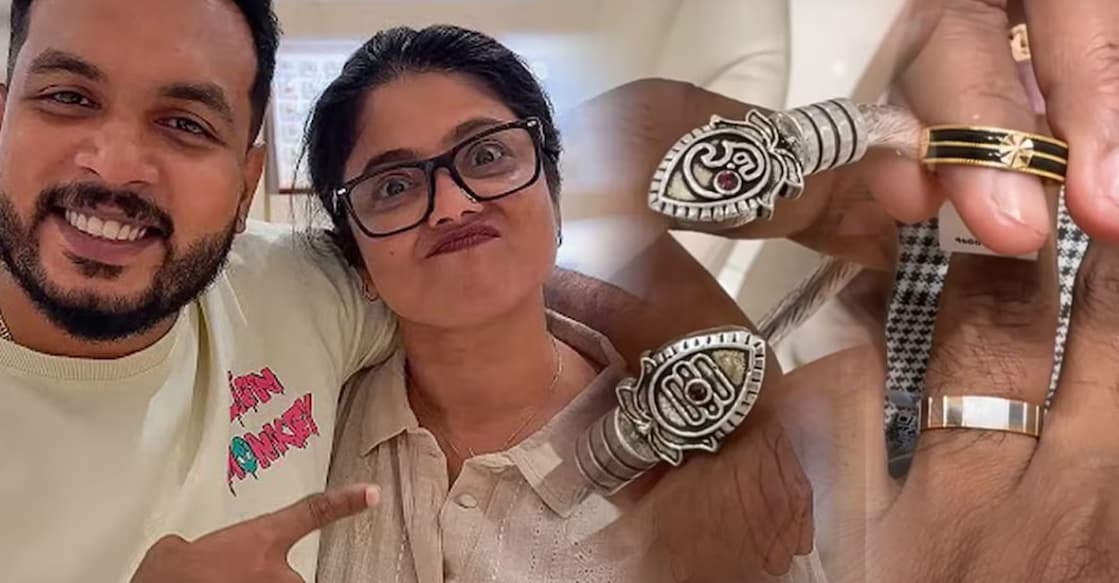 Manju Pillai and Karthik Surya. Photo: Karthik Surya Vlog / YouTube