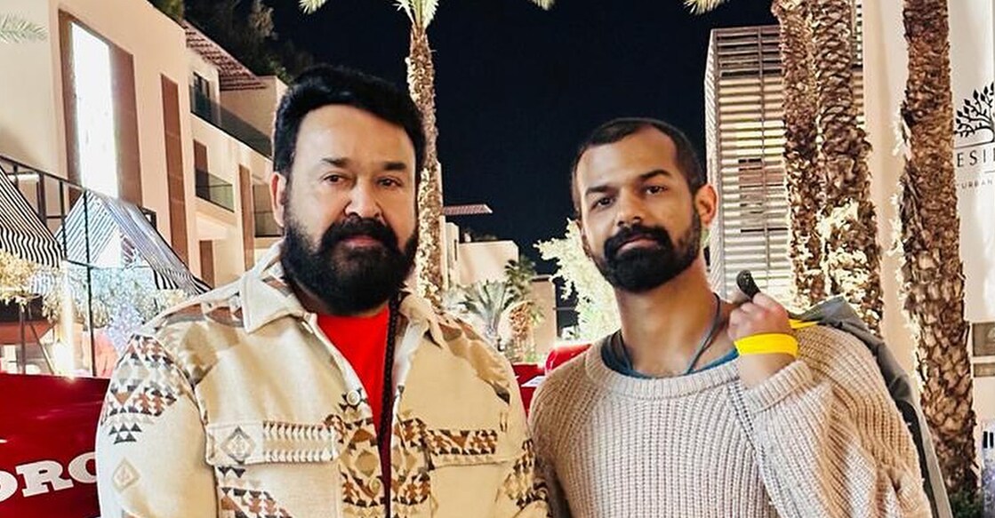 Mohanlal shared a birthday message for his son on social media. Photo: Instagram/Mohanlal