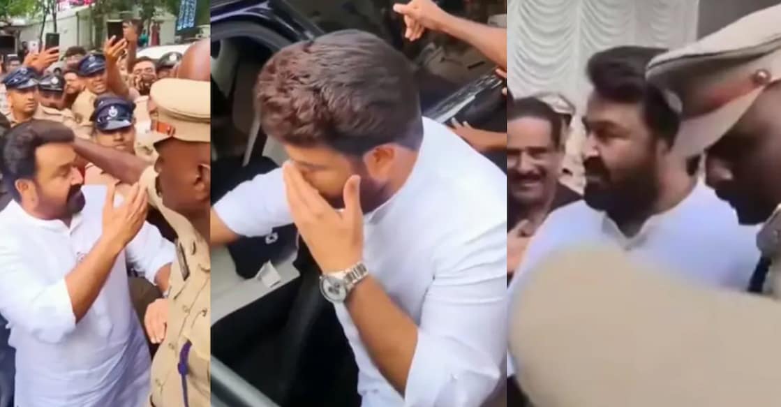 mohanlal-eye Mohanlal leaving the event honouring him for paying the highest tax. Photo: Manorama News