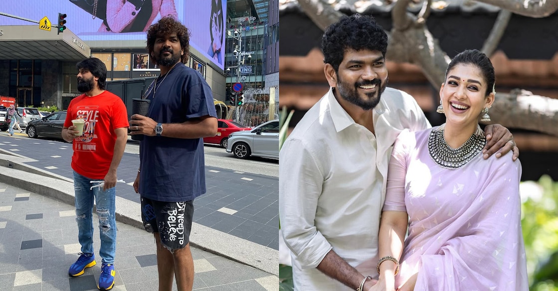 Vignesh Shivan with Jani Master, Nayanthara and Vignesh. Photo: Instagram