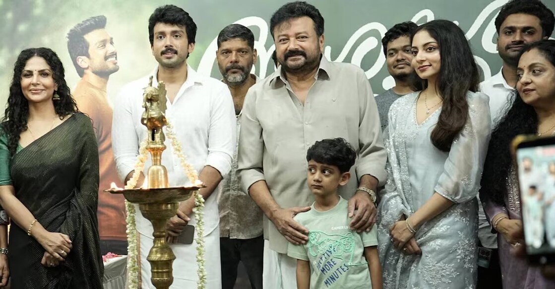 Pooja ceremony of 'Aashakal Aayiram'. Photo: Instagram