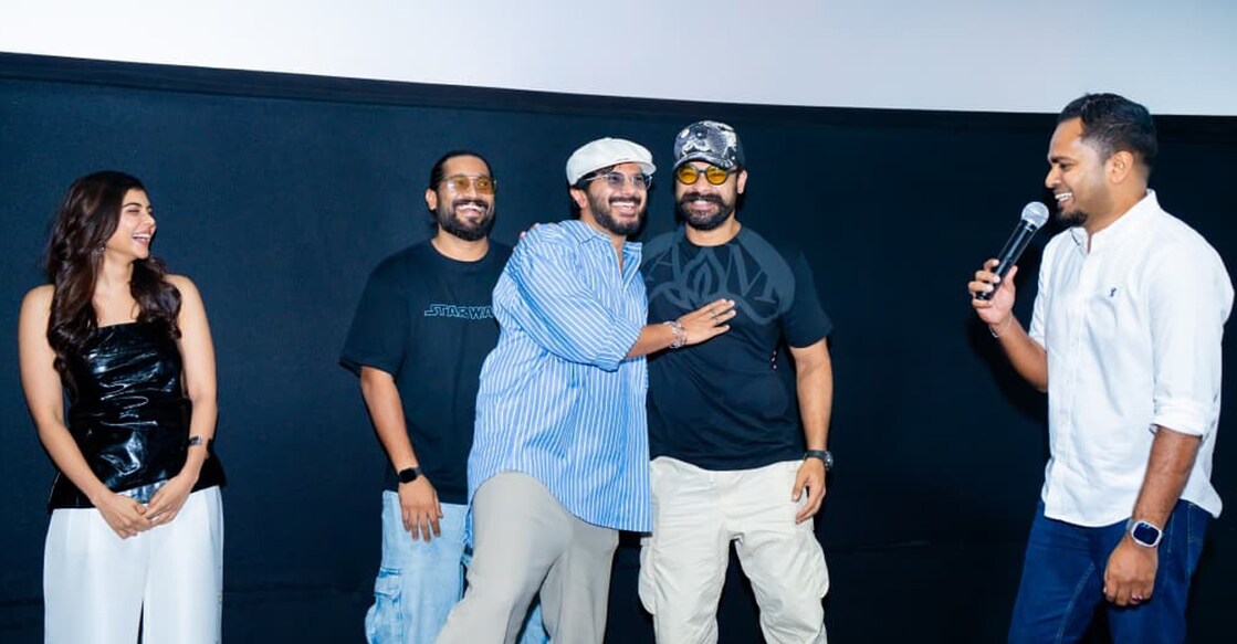 Both Dulquer and Tovino joined the celebrations, crediting the entire team for the film’s success. Photo: Special Arrangement