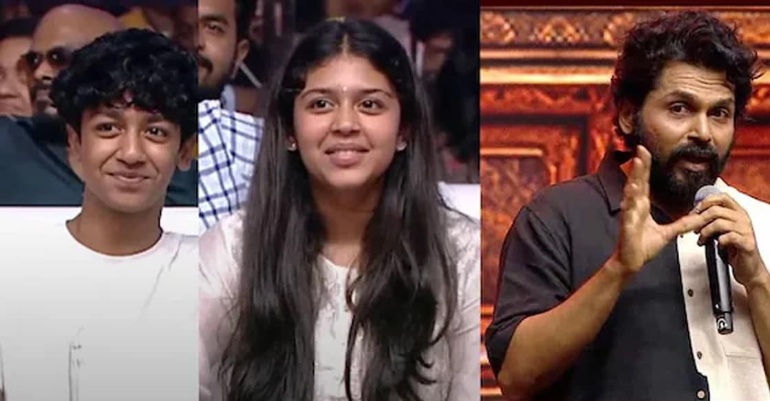 Karthi also highlighted how it is Jyotika who continues to inspire and anchor the foundation, which is run by both Suriya and Jyotika.  Photo: YouTube/Thi Cinemas