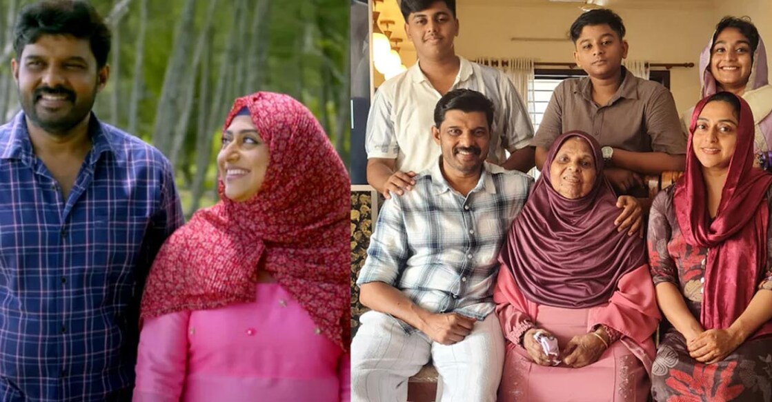 Navas Kalabhavan with his family. Photo: Facebook