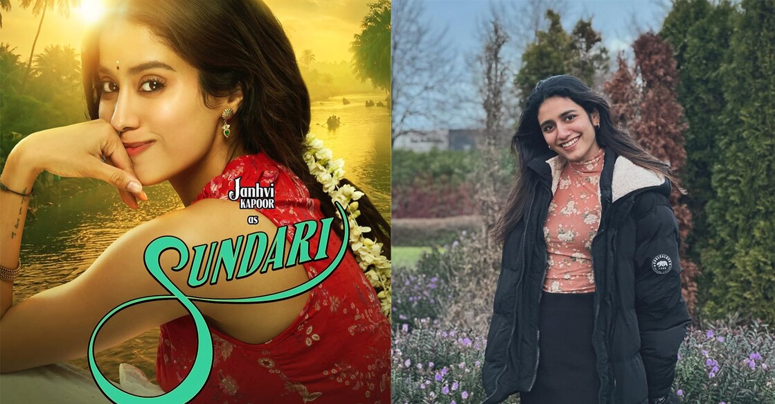 'Param Sundari' poster, Priya Varrier. Photo: IMDb/Instagram