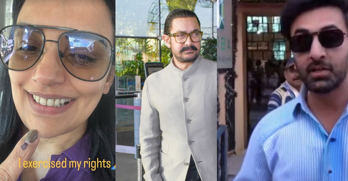 Shwetha Menon after exercising her franchise. Photo: Instagram stories