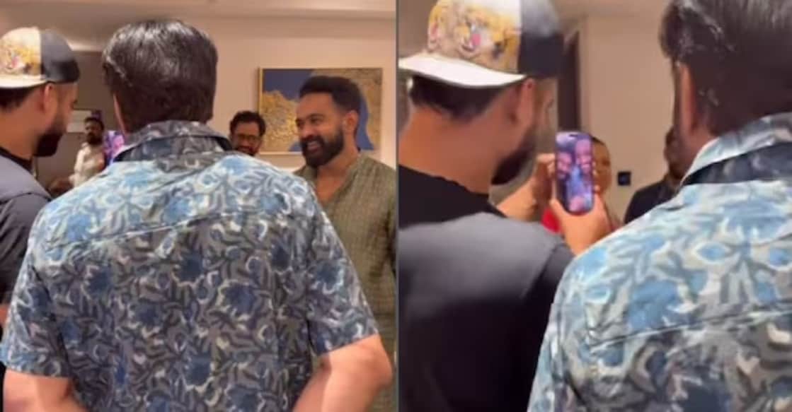 Tovino Thomas with Mammootty. Photo: Instagram