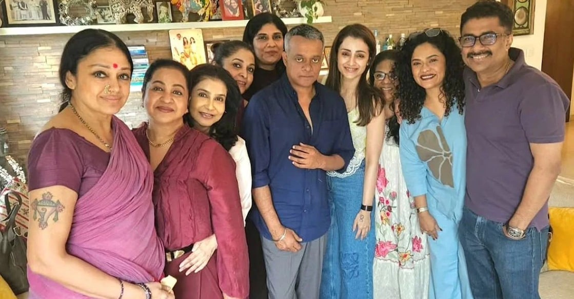 Shobana, Radhika Sarathkumar, Trisha, Ramya Krishnan, and filmmaker Gautham Vasudev Menon were among those who joined her for the gathering. Photo: Instagram/Lissy