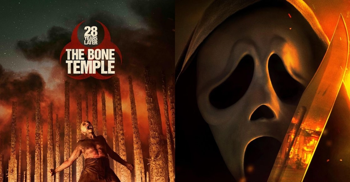 Posters of '28 Years Later: The Bone Temple', 'Scream 7'. Photo: IMDb