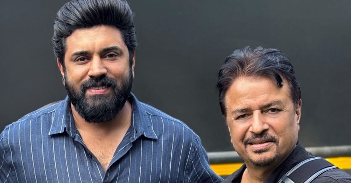 Nivin Pauly with Panorama Studios chairman Kumar Mangat Pathak. Photo: Special arrangement