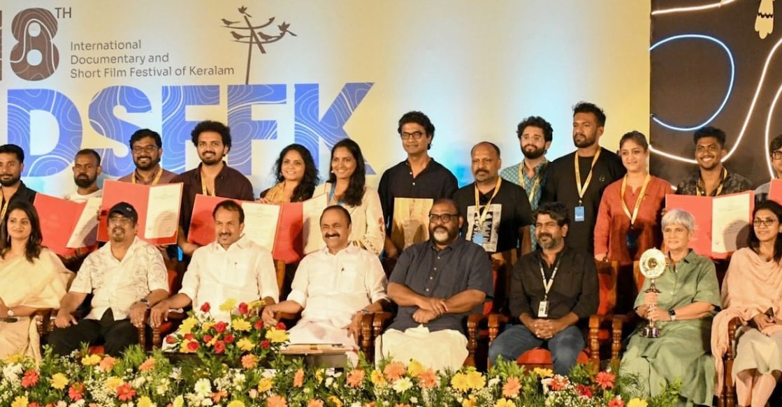 Winners of the IDSFFK at the closing ceremony. Photo: IDSFFK media cell