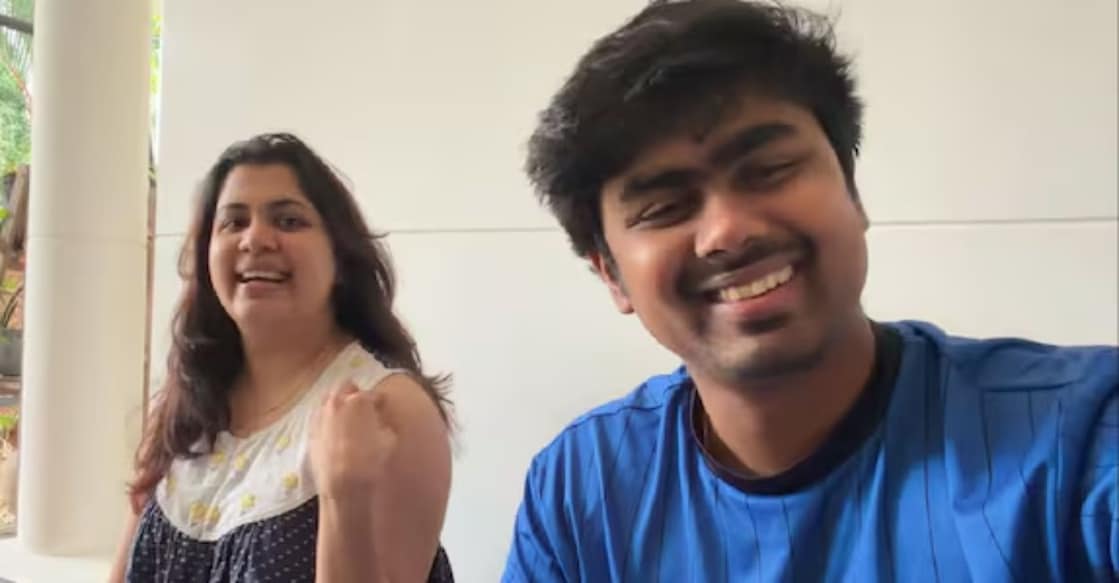 Diya Krishna and Aswin Ganesh. Photo: Youtube/@Ozy Talkies