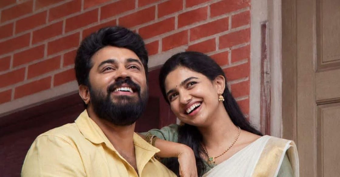 Nivin Pauly and Mamitha Baiju play Justin Davis and Ashley in 'Bethlehem Kudumba Unit'. Photo: Imdb