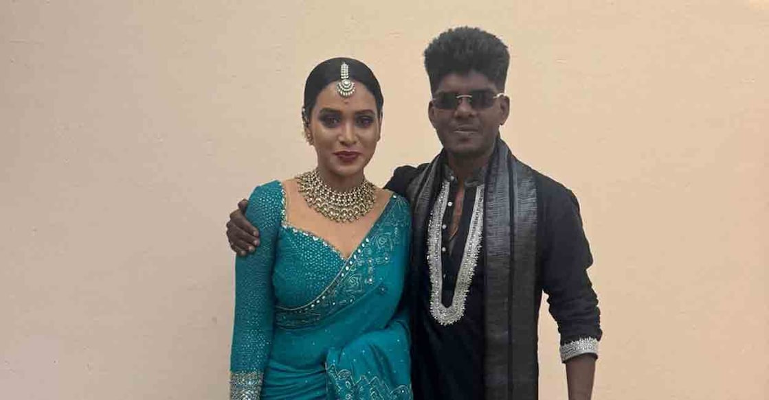 Rapper Vedan and writer Navami Latha got married to each other on Feb 24, 2026. Photo: Special arrangement