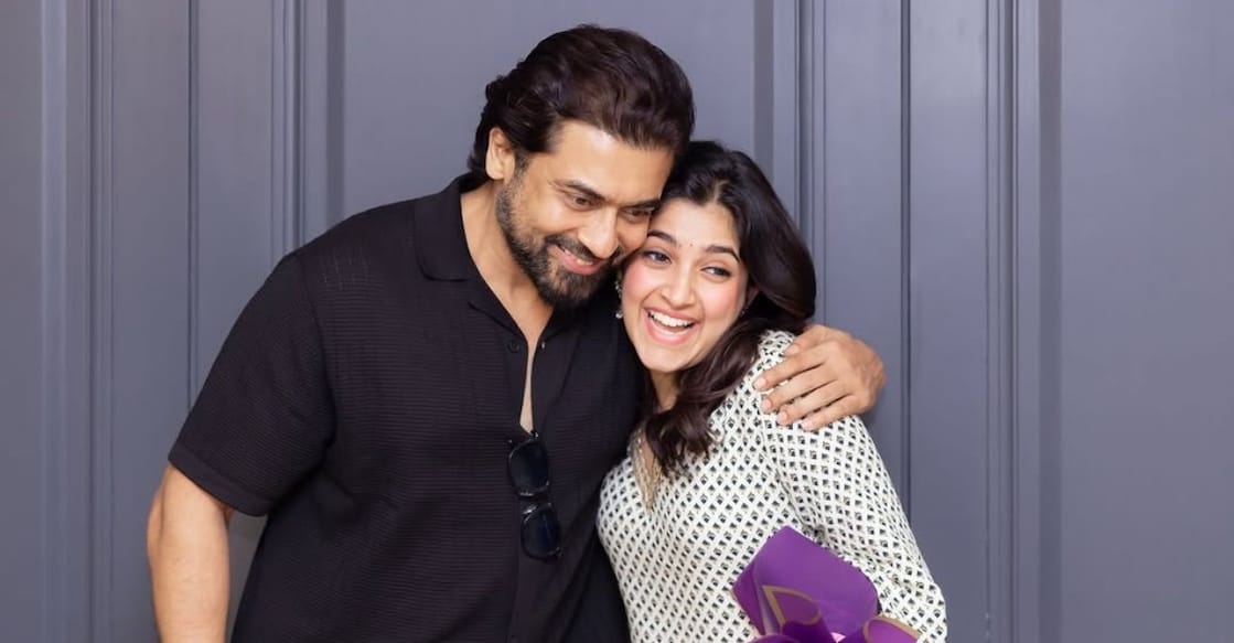 Meenakshi with Suriya. Photo: Instagram