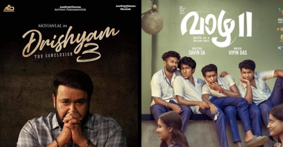Posters of 'Drishyam 3', 'Vaazha 2'. Photo: IMDb