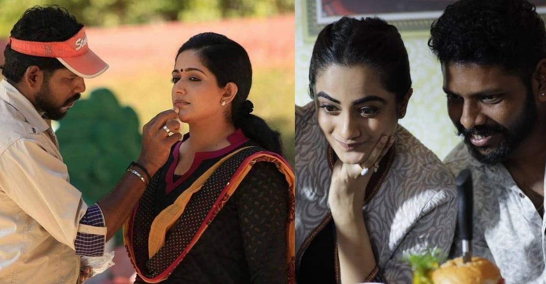 Bijeesh Balan with Kavya Madhavan and Namitha Pramod. Photos: Instagram