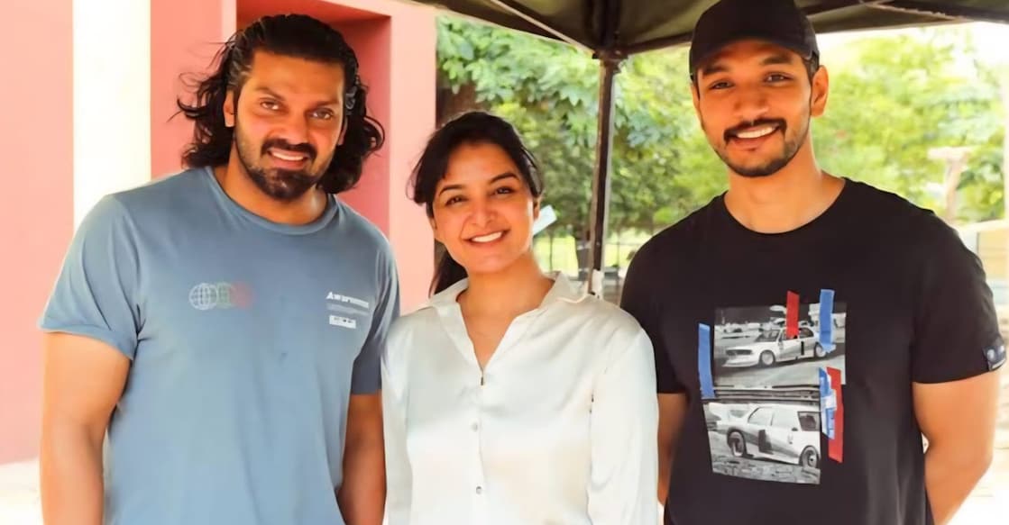 Manju Warrier with Arya. Photo: Special arrangement