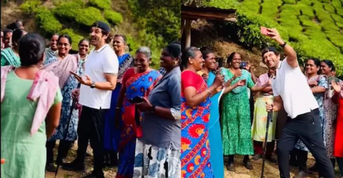 Stills from the video shared by Vikram. Photo: Instagram/@the_real_chiyaan