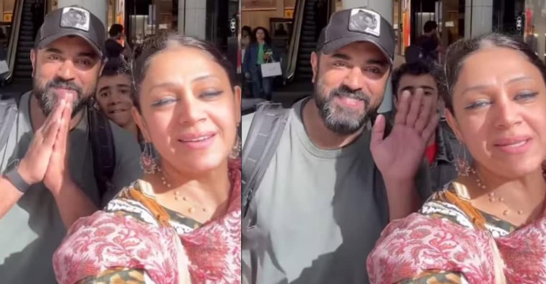 Shobana with Nivin Pauly and family. Photo: Photo:Instagram/@shobana_danseuse