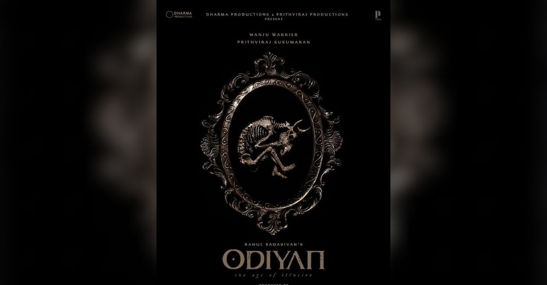 'Odiyan' poster. Photo: Instagram/@karanjohar