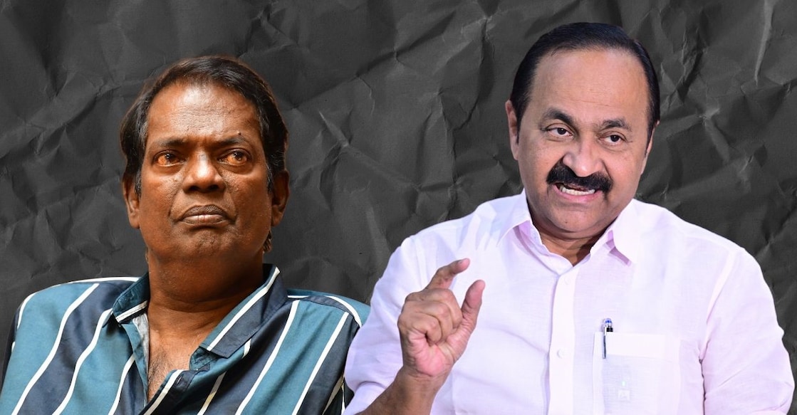 Salim Kumar, V D Satheesan. Photo: Manorama/Canva